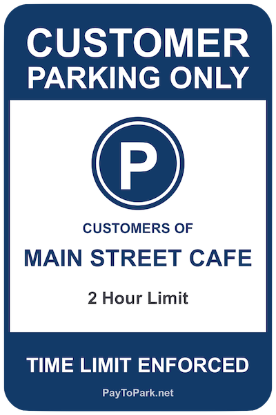 Customer Parking Only Sign template – free printable customer parking only sign maker