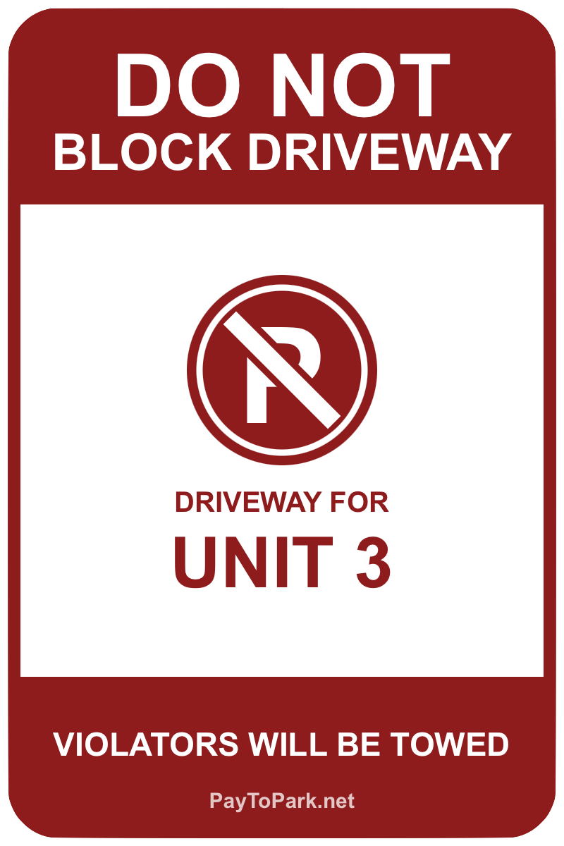 Do Not Block Driveway Sign template – free printable do not block driveway sign maker