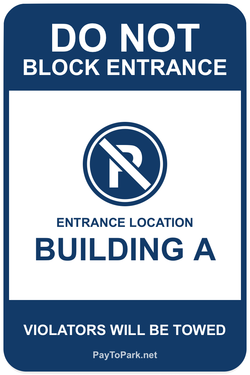 Do Not Block Entrance Sign template – free printable do not block entrance sign maker