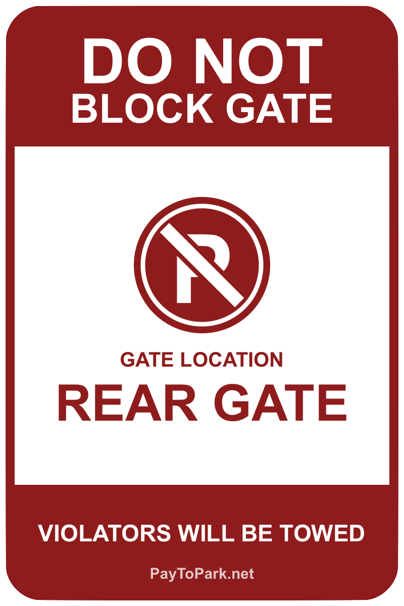 Do Not Block Gate Sign template – free printable do not block gate sign maker