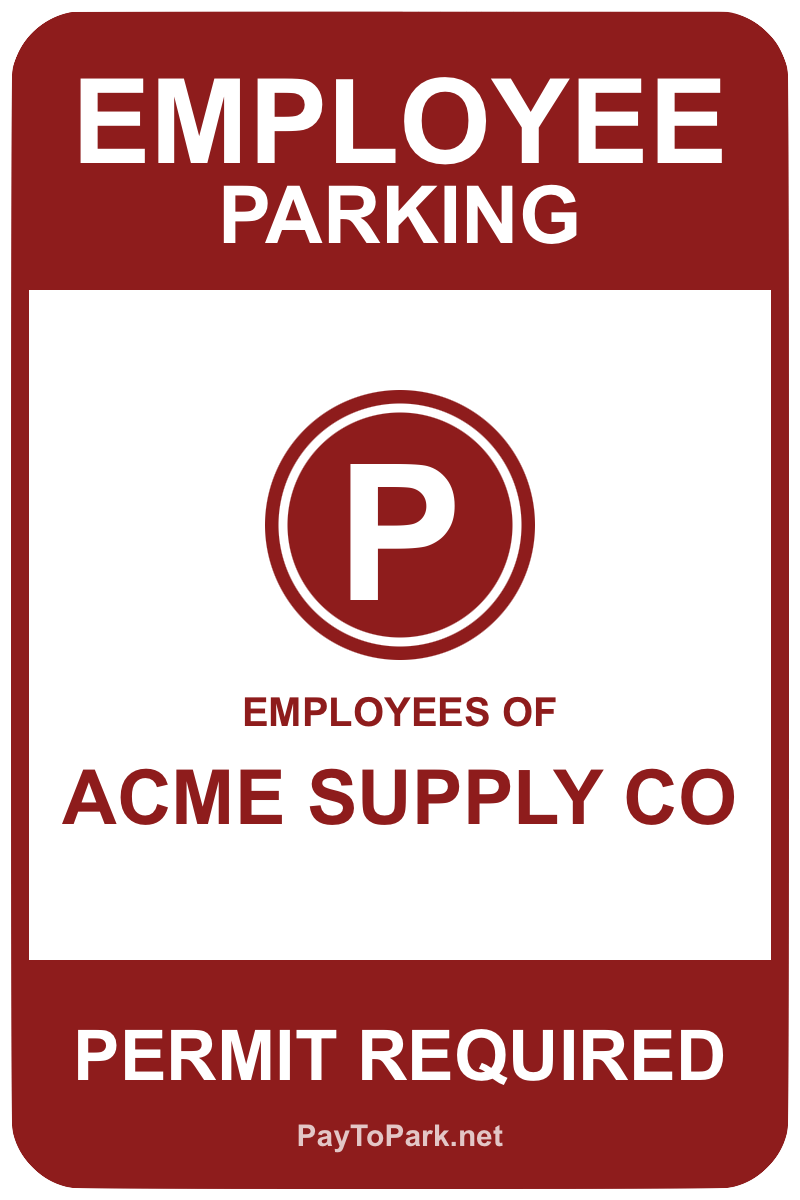 Employee Parking Sign template – free printable employee parking sign maker