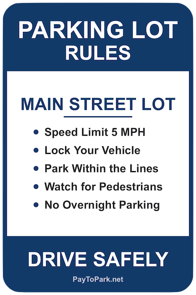Lot Rules & Safety Sign template – free printable lot rules & safety sign maker